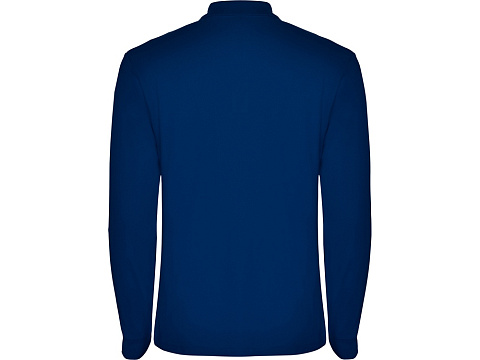 Рубашка поло Estrella мужская с длинным рукавом, королевский синий - рис 2.