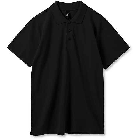 Рубашка поло мужская Summer 170, черная - рис 2.
