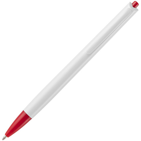 Ручка шариковая Tick, белая с красным - рис 4.