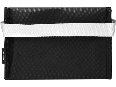 Spectrum нетканая сумка-холодильник, 4 л, на 6 банок, из переработанных материалов, сплошной черный - рис 3.