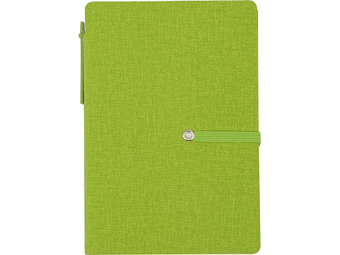 Блокнот А6 Write and stick с ручкой и набором стикеров, зеленое яблоко - рис 6.