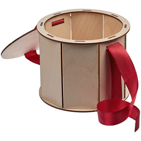 Коробка Drummer, круглая, с красной лентой - рис 3.