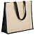 Холщовая сумка для покупок Bagari с черной отделкой - миниатюра