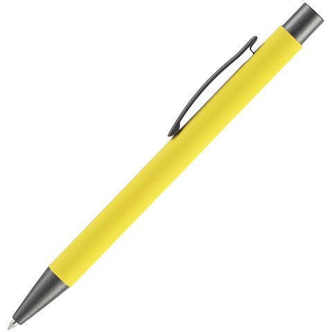 Ручка шариковая Atento Soft Touch, желтая - рис 3.
