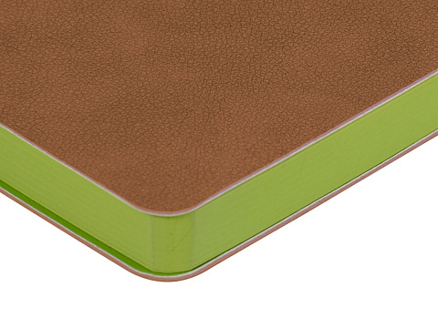 Ежедневник А5 датированный Boston 2026, коричневый с салатовым обрезом - рис 4.