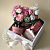 Подарочный набор с цветами в деревянном коробе - миниатюра