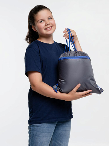 Детский рюкзак Novice, серый с синим - рис 7.