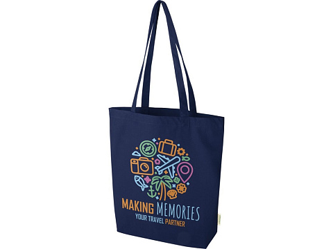 Orissa эко-сумка из органического материала GOTS, плотностью 270 г/м² - темно-синий - рис 6.