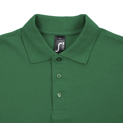 Рубашка поло мужская Spring 210, темно-зеленая - рис 4.