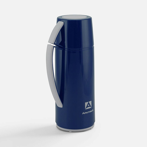 Термос «Арктика 1000» со стеклянной колбой, синий - рис 2.