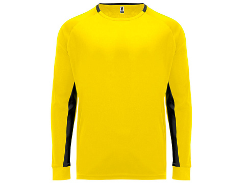 Футболка Porto  мужская с длинным рукавом, желтый/черный