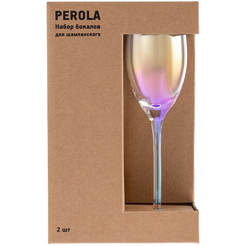 Набор из 2 бокалов для шампанского Perola - рис 2.