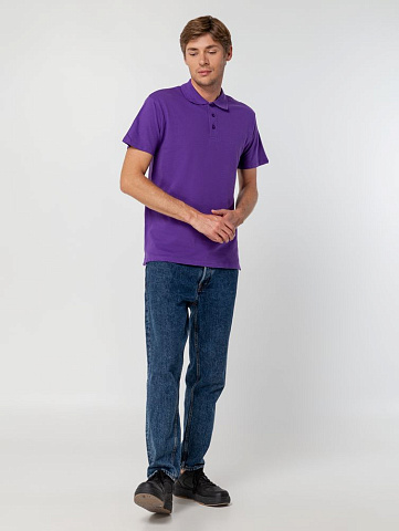 Рубашка поло мужская Summer 170, темно-фиолетовая - рис 9.