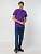 Рубашка поло мужская Summer 170, темно-фиолетовая - миниатюра - рис 9.
