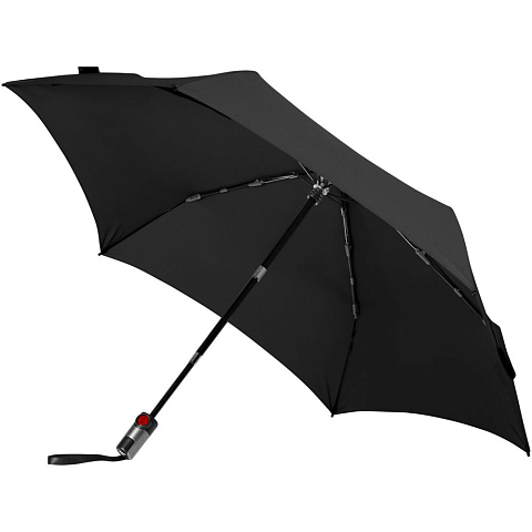 Зонт складной TS220 с безопасным механизмом, черный - рис 2.