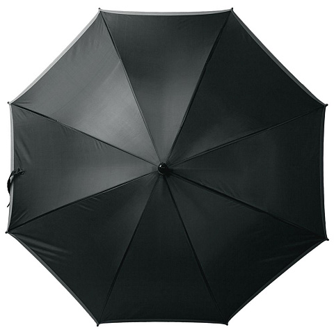 Зонт-трость светоотражающий Reflect, черный - рис 3.