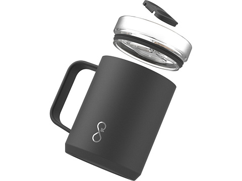 Ocean Bottle дорожная кружка-термос объемом 350 мл - Черный - рис 3.
