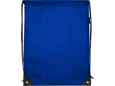 Рюкзак-мешок  на шнурке Evergreen из переработанного нетканого материала, ярко-синий - рис 2.