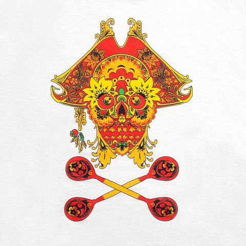 Футболка Yo Ho Hohloma, белая - рис 5.