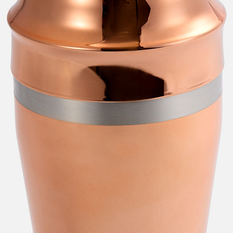 Набор для приготовления коктейлей Pourpour, медный с серебристой линией - рис 4.