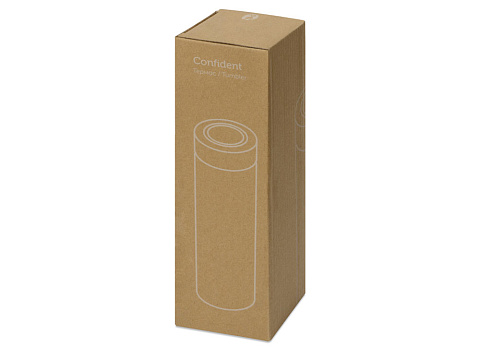 Термос Confident с покрытием soft-touch 420мл, голубой - рис 5.