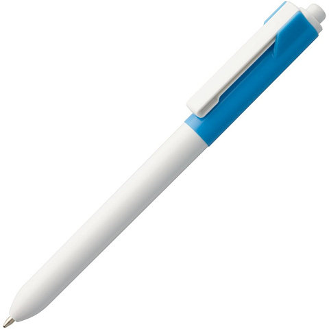 Ручка шариковая Hint Special, белая с голубым - рис 2.