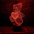 3D лампа Влюбленный медвежонок - миниатюра