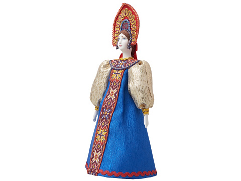 Подарочный набор: кукла фарфоровая, чай Малина с мятой, синий - рис 16.