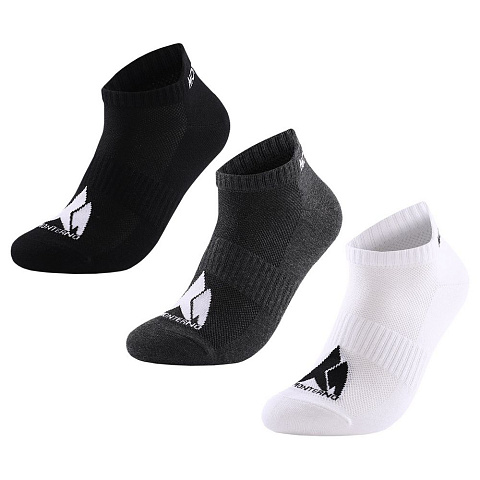 Набор из 3 пар спортивных носков Monterno Sport, черный, серый и белый - рис 2.