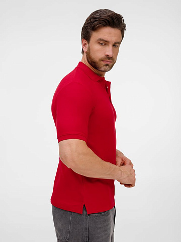 Рубашка поло унисекс Upswing, красная - рис 6.