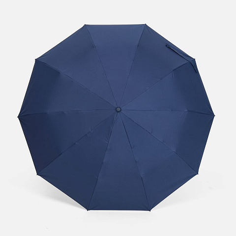 Зонт обратного сложения inLoop с ручкой-карабином, темно-синий - рис 3.