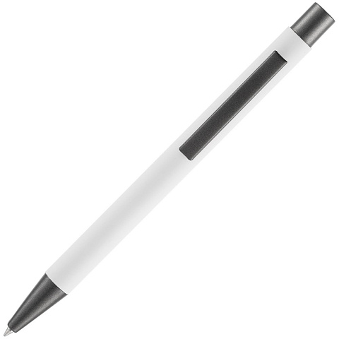 Ручка шариковая Atento Soft Touch, белая - рис 4.