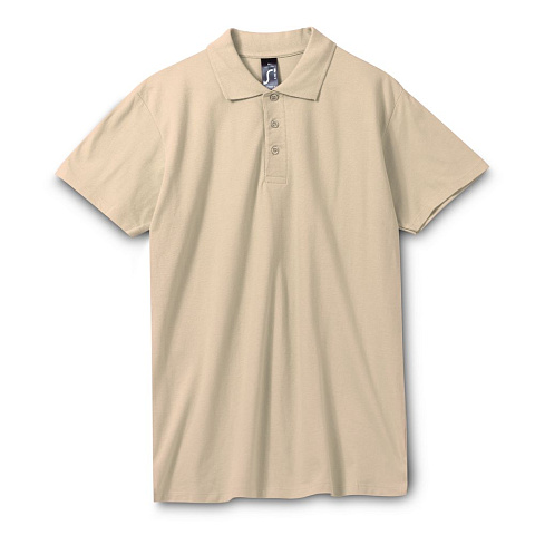 Рубашка поло мужская Spring 210, бежевая - рис 2.