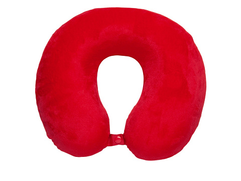 Подушка Basic из микрофибры с эффектом памяти U-shape, красный NEW - рис 2.