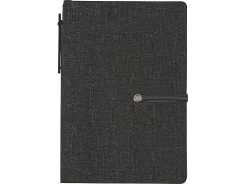 Блокнот А6 Write and stick с ручкой и набором стикеров, черный - рис 6.