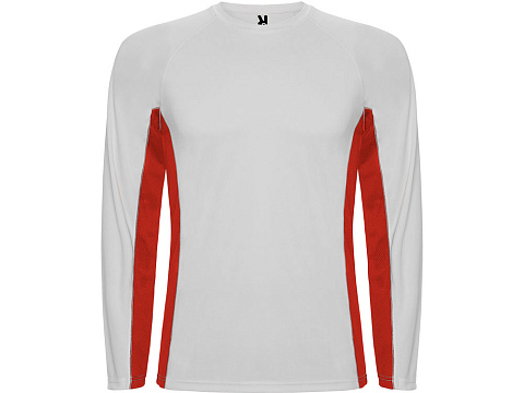 Футболка Shanghai  мужская с длинным рукавом, белый/красный
