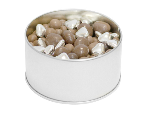 Коробка круглая, малая, серебристая - рис 5.