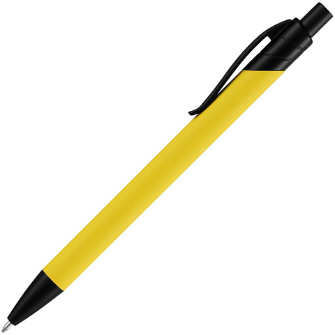 Ручка шариковая Undertone Black Soft Touch, желтая - рис 3.