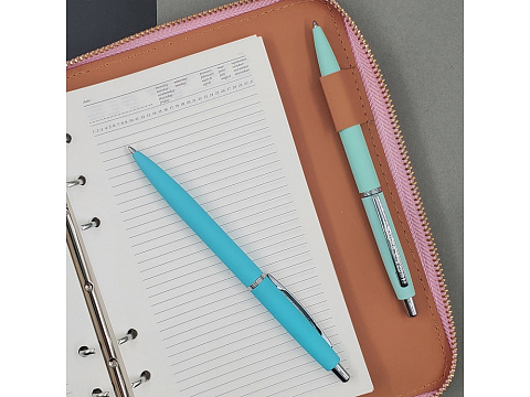 Ручка металлическая шариковая San Remo, софт-тач, 1.0 мм, мятный - рис 4.