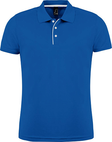 Рубашка поло мужская Performer Men 180 ярко-синяя - рис 2.
