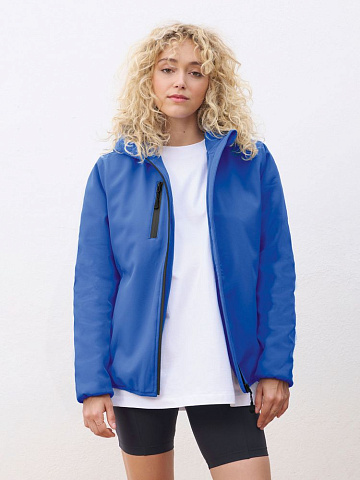 Куртка софтшелл с капюшоном женская Falcon Women, ярко-синяя (royal) - рис 5.