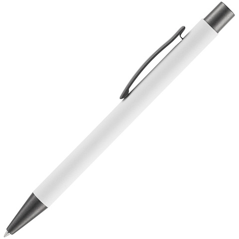 Ручка шариковая Atento Soft Touch, белая - рис 3.