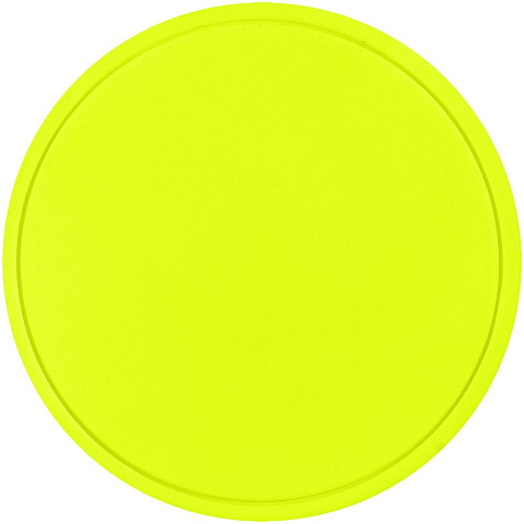 Лейбл из ПВХ Dzeta Round, L, желтый неон - рис 2.