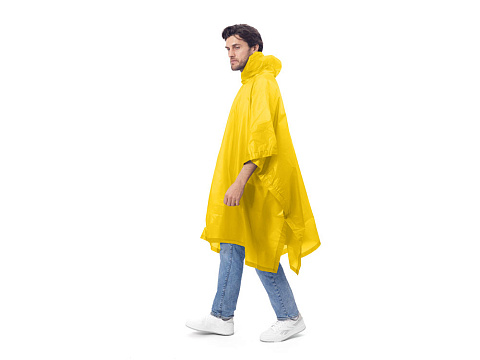 Пончо Hawaii c чехлом унисекс, желтый - рис 2.