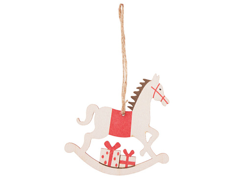 Елочная подвеска - лошадка (печать с 2 сторон) - рис 3.