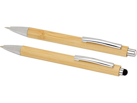 Oblys набор из бамбуковой шариковой ручки и механического карандаша - Натуральный - рис 3.