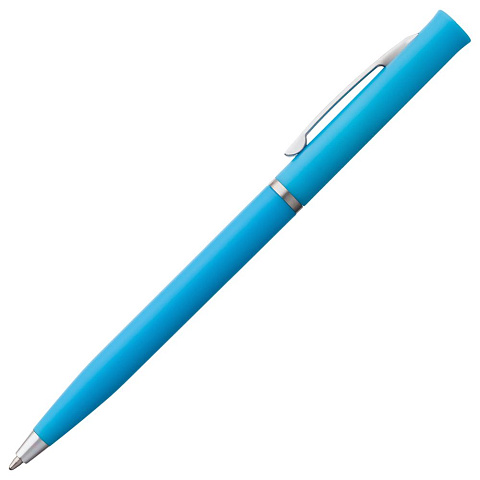 Ручка шариковая Euro Chrome, голубая - рис 3.