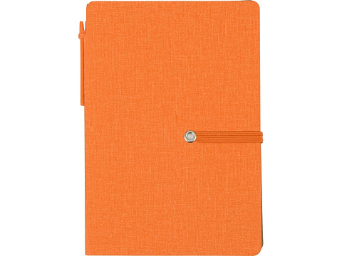 Блокнот А6 Write and stick с ручкой и набором стикеров, оранжевый - рис 6.