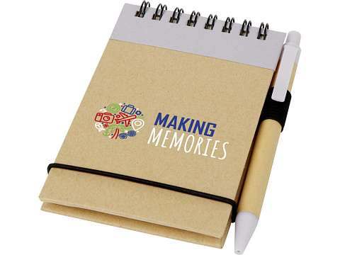 Блокнот А7 Zuse с ручкой шариковой, лиловый - рис 3.