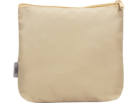 Косметичка из полиэстера 300D с подкладкой Amalia, бежевый - рис 3.